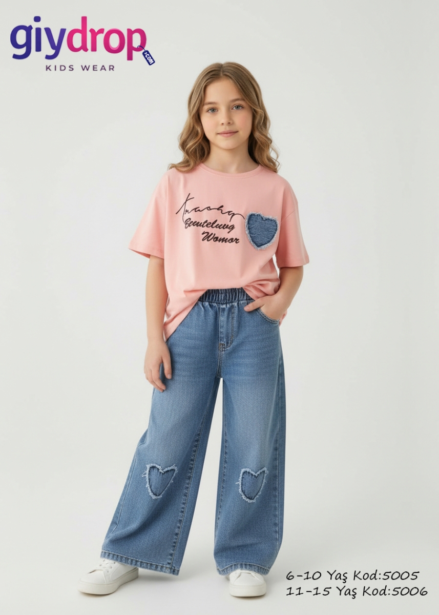 GİYDROP FİYONKLU KOT TAKIM 