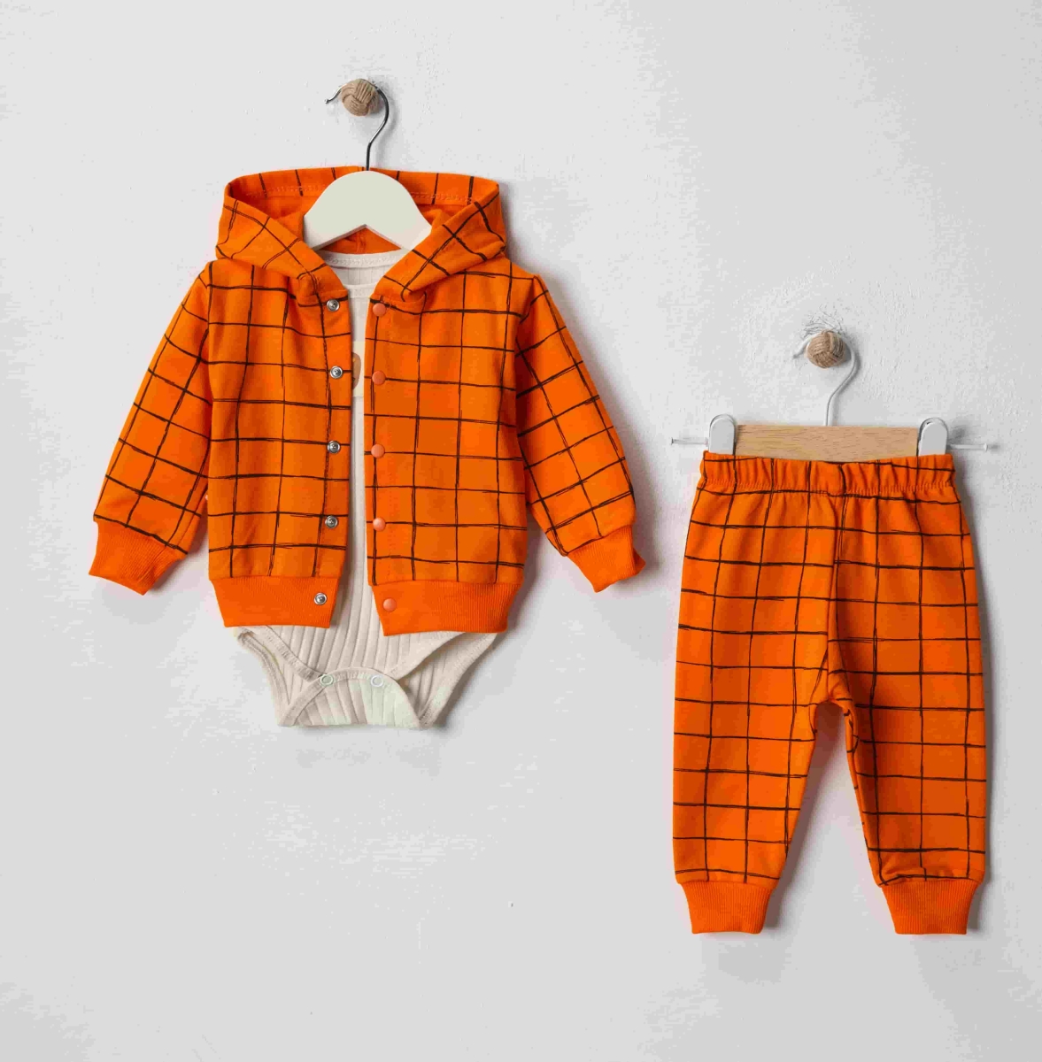 112 KARE ÇİZGİLİ 3-12 AY ERKEK TAKIM 4 ADET