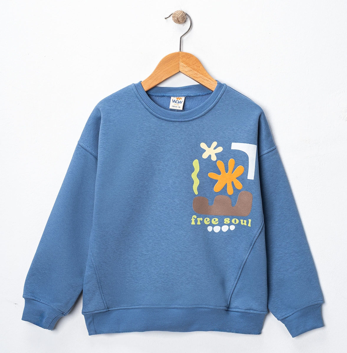 FREE GOUL  BASKILI 5-8 YAŞ 3 İP ERKEK SWEAT  4 ADET