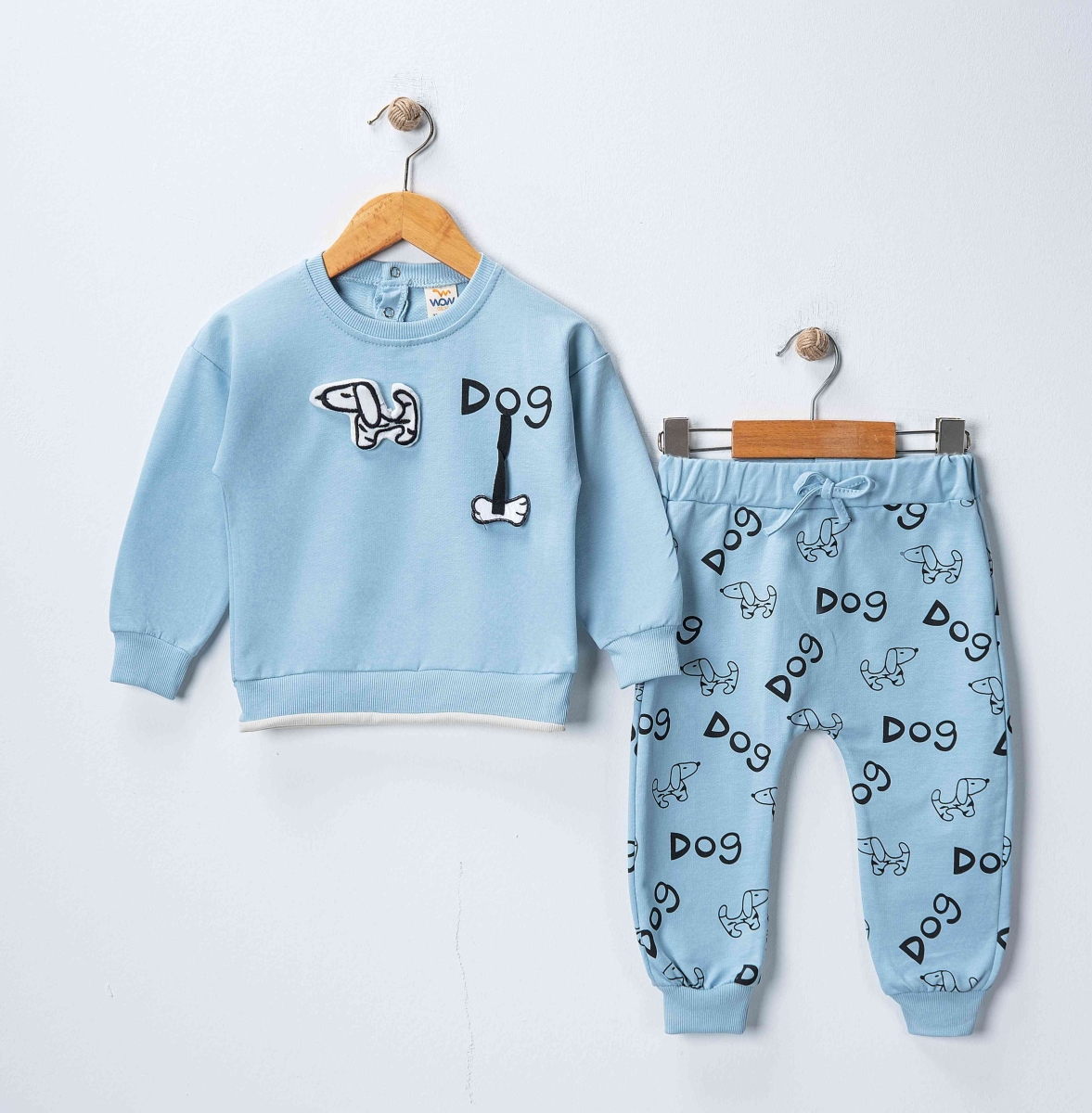 DOG DESENLİ  BASKILI TAKIM 9-24 AY 4 ADET