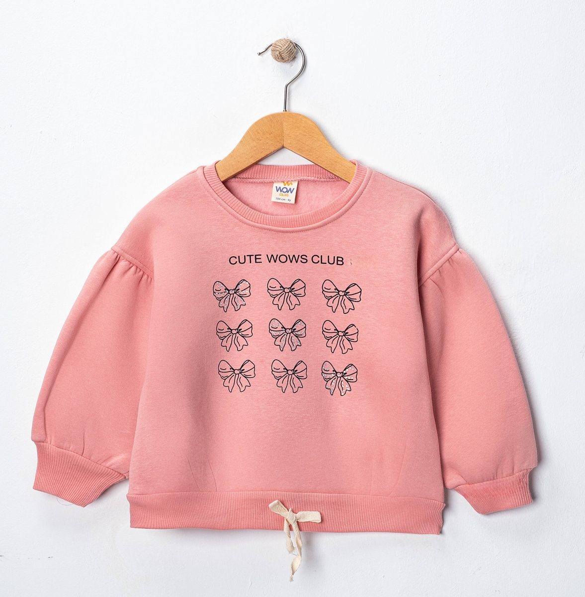 3 İP COTE WOWS  BASKILI SWEAT 1-4 YAŞ 4 ADET