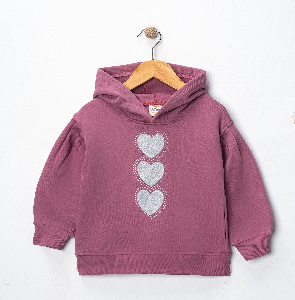 KAPÜŞONLU 3 İP KIZ  SWEAT   1-4  YAŞ 4 ADET