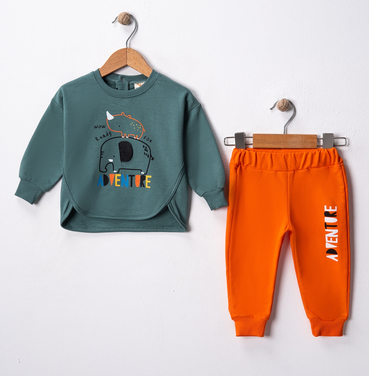 10528 FİL BASKILI TAKIM 9-24 AY 4 ADET