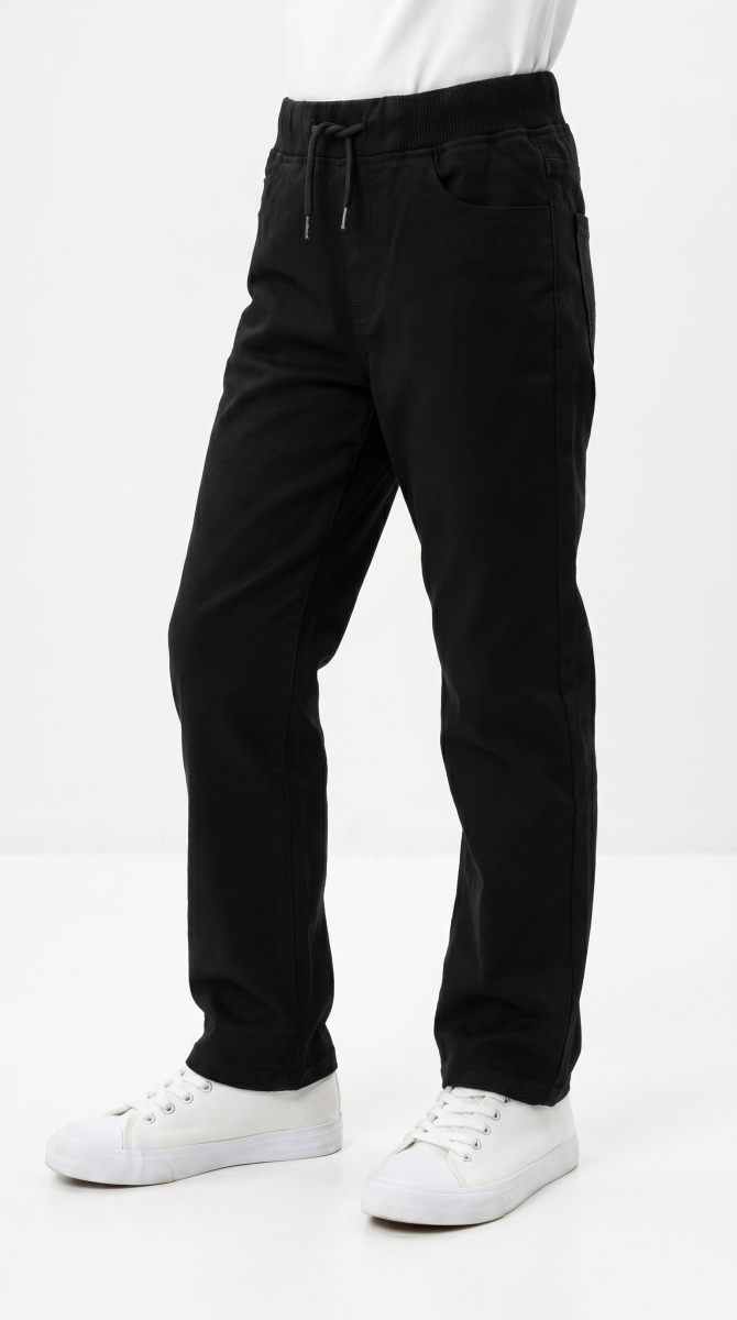 1055 SATEN DÜZ PAÇA SİYAH OKUL PANT.11-16 YAŞ 6 ADET