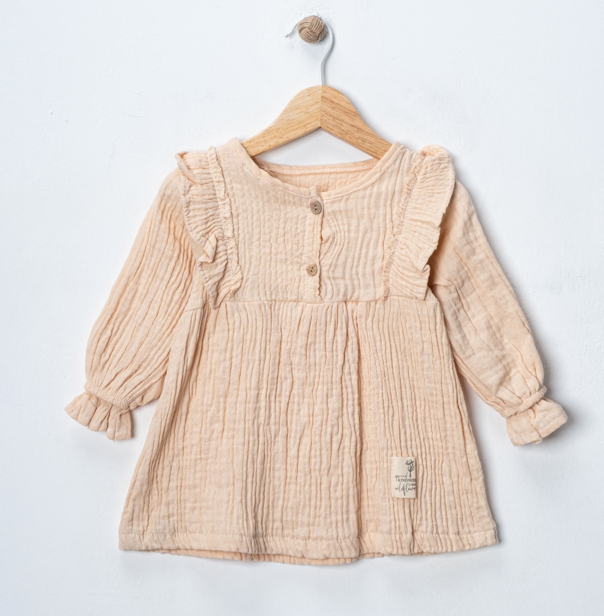 ÇİCEKLİ FIRFIRLI KIZ ELBİSE 9-24 AY 4 ADET