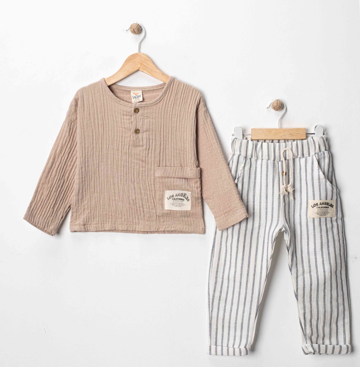 LOS ANGELES ETİKETLİ  MEVSİMLİK TAKIM 9-24 AY 4 ADET