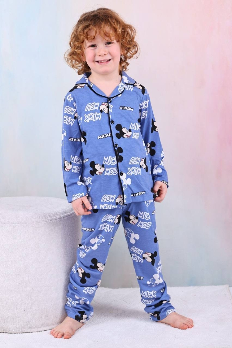 PİJAKİDS 2027 KIZ ERKEK DÜĞMELİ PİJAMA (5Lİ)