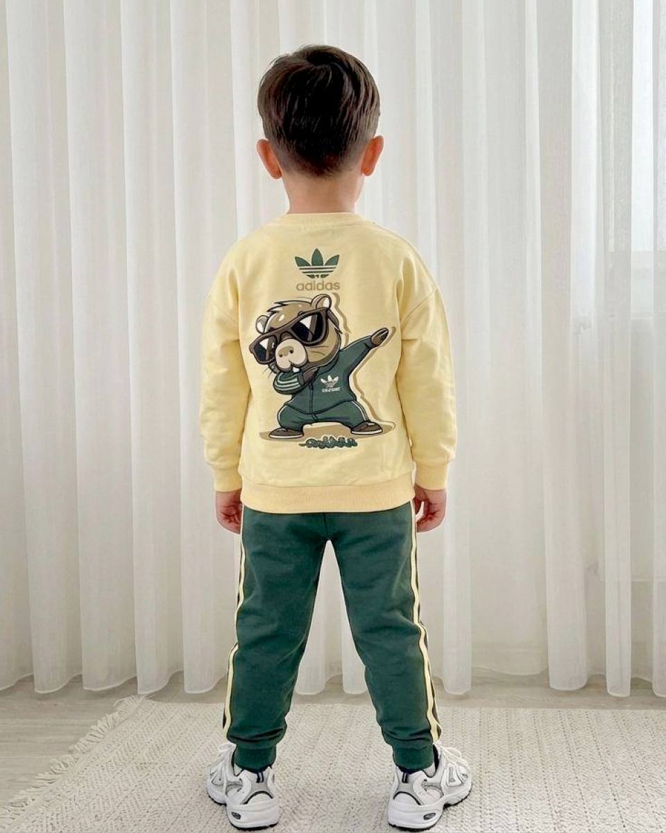 Jeliboom Sırt Karakter Detaylı Mevsimlik Erkek Alt Üst Takım