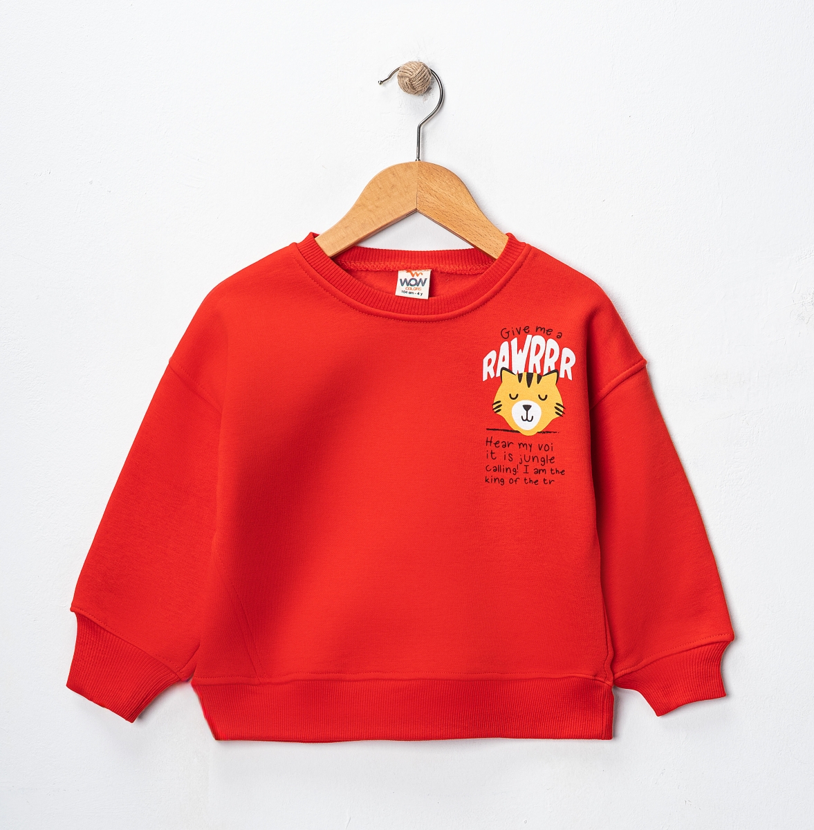 3 İP ERKEK RAWR BASKILI SWEAT 1-4 YAŞ 4 ADET