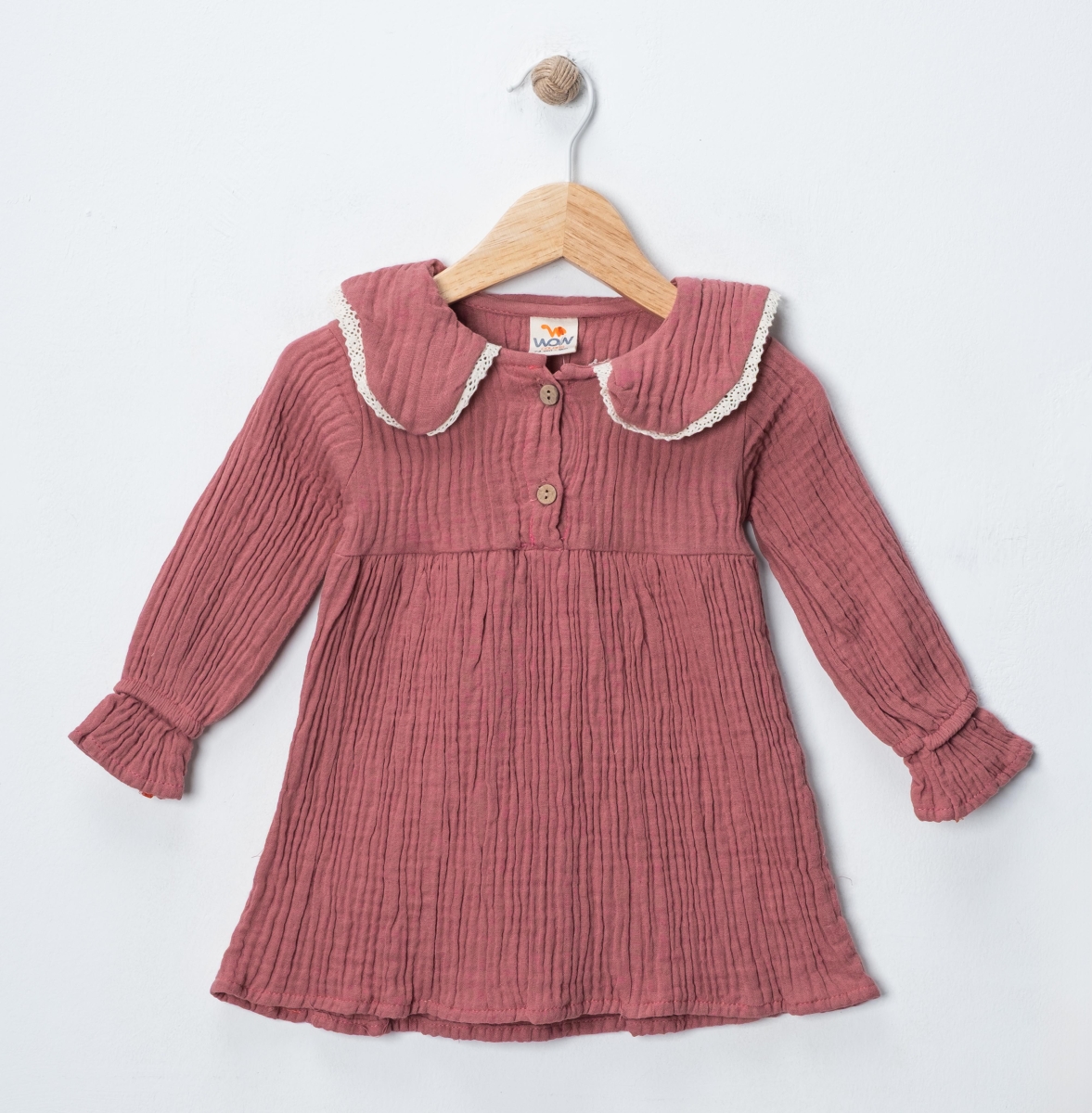 YAKASI DANTEL 3 DÜĞMELİ KIZ ELB 9-24 AY 4 ADET