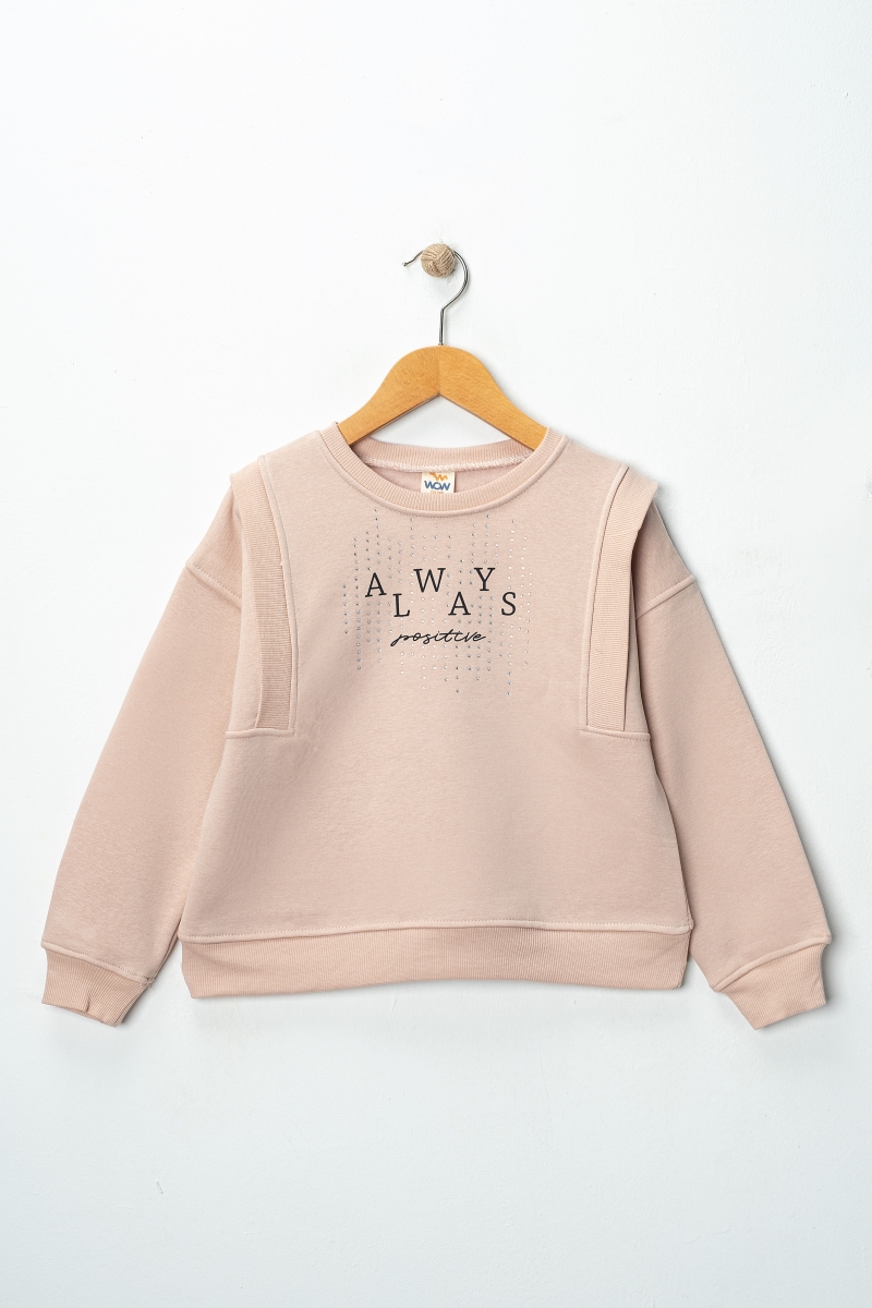 3 İP ALWAYS TAŞ İŞLEMELİ  SWEAT 5-8 YAŞ 4 ADET