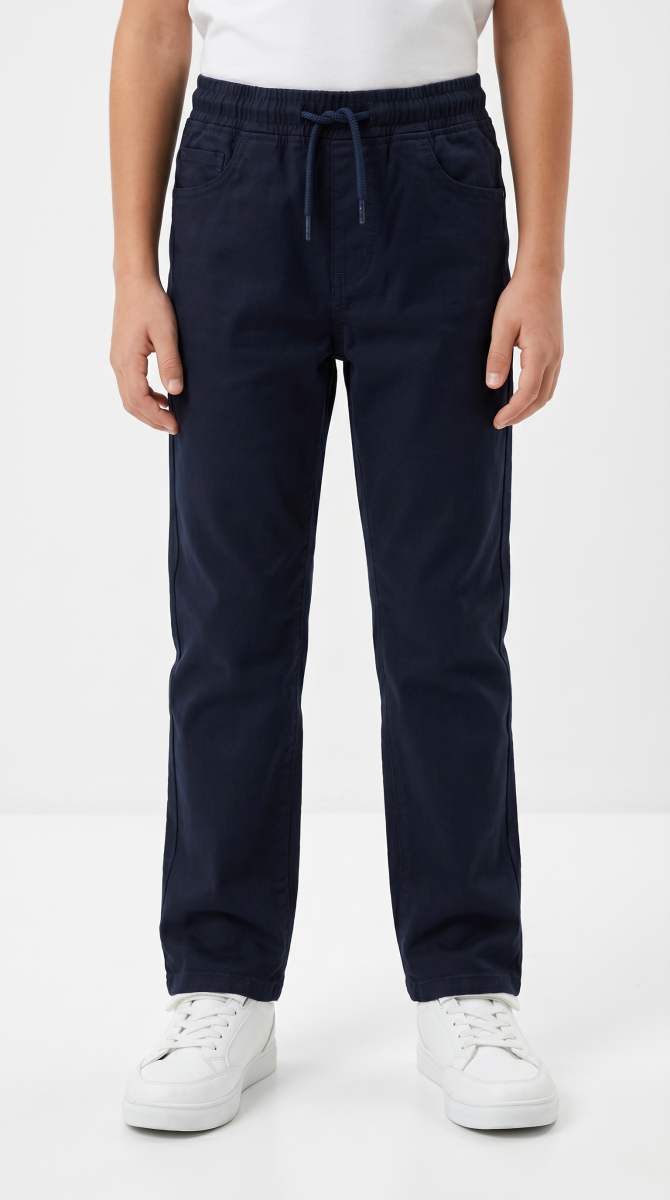 1080 SATEN DÜZ PAÇA LACİVERT OKUL PANT.6-10 YAŞ 6 ADET